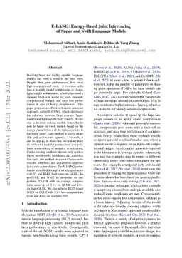E-LANG: Energy-Based Joint Inferencing of Super and Swift Language
  Models
