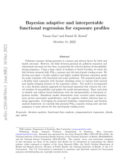 Bayesian adaptive and interpretable functional regression for exposure
  profiles