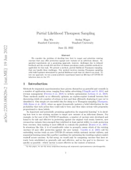 Partial Likelihood Thompson Sampling