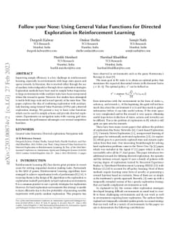 Follow your Nose: Using General Value Functions for Directed Exploration
  in Reinforcement Learning