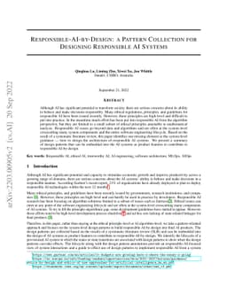Responsible-AI-by-Design: a Pattern Collection for Designing Responsible
  AI Systems