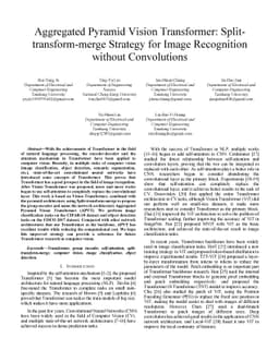 Aggregated Pyramid Vision Transformer: Split-transform-merge Strategy
  for Image Recognition without Convolutions