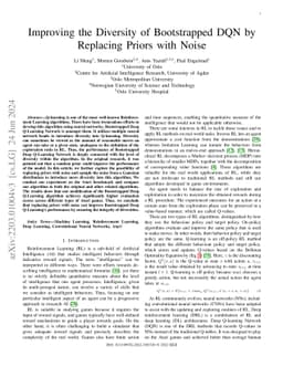Improving the Diversity of Bootstrapped DQN by Replacing Priors With
  Noise