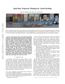 Real-Time Trajectory Planning for Aerial Perching
