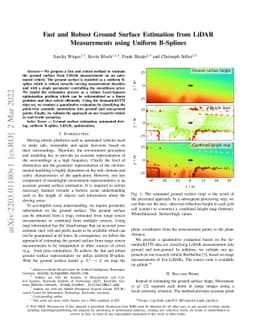 Fast and Robust Ground Surface Estimation from LIDAR Measurements using
  Uniform B-Splines