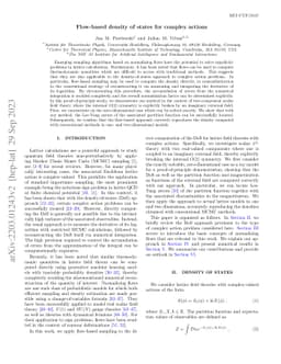 Flow-based density of states for complex actions