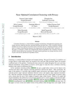 Near-Optimal Correlation Clustering with Privacy