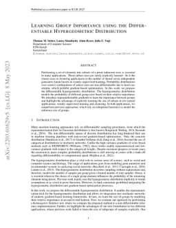 Learning Group Importance using the Differentiable Hypergeometric
  Distribution