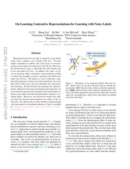 On Learning Contrastive Representations for Learning with Noisy Labels
