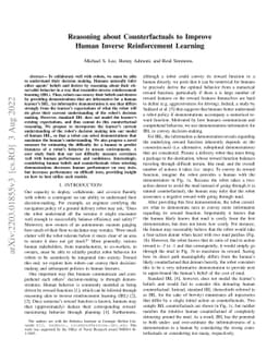 Reasoning about Counterfactuals to Improve Human Inverse Reinforcement
  Learning