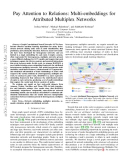 Pay Attention to Relations: Multi-embeddings for Attributed Multiplex
  Networks