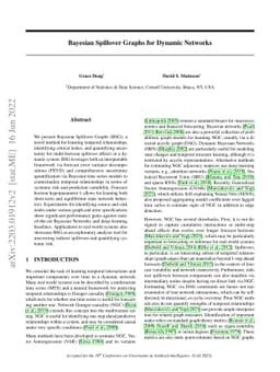 Bayesian Spillover Graphs for Dynamic Networks