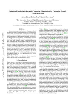 Selective Pseudo-labeling and Class-wise Discriminative Fusion for Sound
  Event Detection