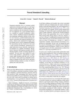 Neural Simulated Annealing