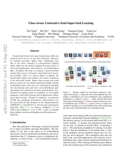 Class-Aware Contrastive Semi-Supervised Learning