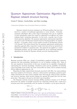 Quantum Approximate Optimization Algorithm for Bayesian network
  structure learning