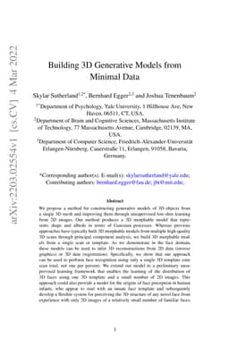Building 3D Generative Models from Minimal Data