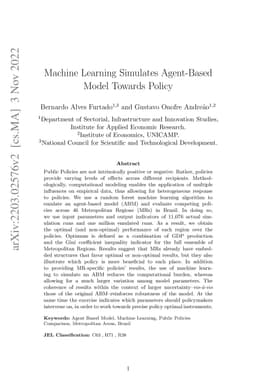 Machine Learning Simulates Agent-Based Model Towards Policy