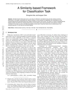A Similarity-based Framework for Classification Task