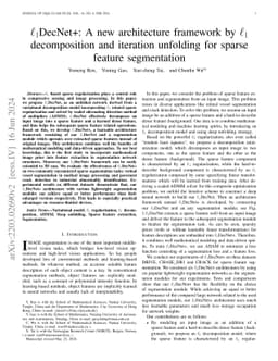 $\ell_1$DecNet+: A new architecture framework by $\ell_1$ decomposition
  and iteration unfolding for sparse feature segmentation