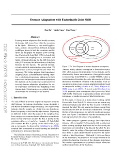 Domain Adaptation with Factorizable Joint Shift