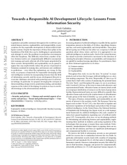 Towards a Responsible AI Development Lifecycle: Lessons From Information
  Security