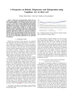 A Perspective on Robotic Telepresence and Teleoperation using Cognition:
  Are we there yet?