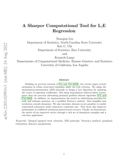 A Sharper Computational Tool for $\text{L}_2\text{E}$ Regression