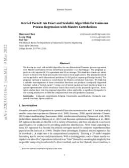 Kernel Packet: An Exact and Scalable Algorithm for Gaussian Process
  Regression with Matérn Correlations