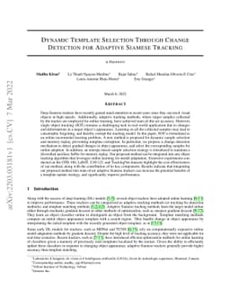 Dynamic Template Selection Through Change Detection for Adaptive Siamese
  Tracking