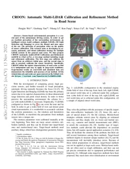 CROON: Automatic Multi-LiDAR Calibration and Refinement Method in Road
  Scene