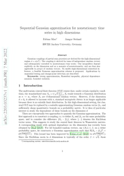 Sequential Gaussian approximation for nonstationary time series in high
  dimensions