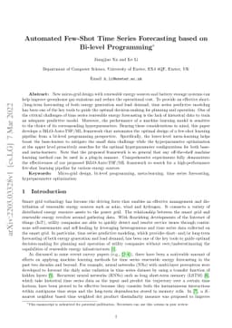 Automated Few-Shot Time Series Forecasting based on Bi-level Programming