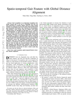 Spatio-temporal Gait Feature with Global Distance Alignment