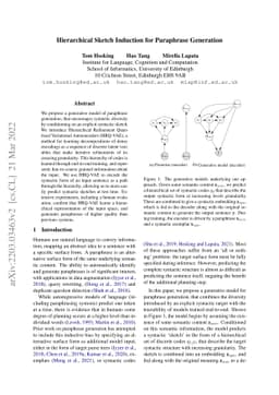 Hierarchical Sketch Induction for Paraphrase Generation