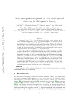 State space partitioning based on constrained spectral clustering for
  block particle filtering