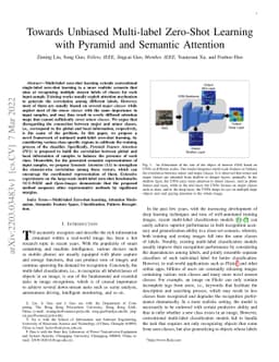 Towards Unbiased Multi-label Zero-Shot Learning with Pyramid and
  Semantic Attention