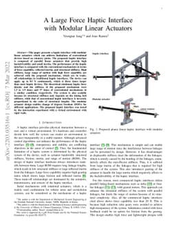 A Large Force Haptic Interface with Modular Linear Actuators
