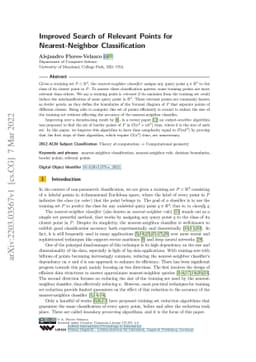 Improved Search of Relevant Points for Nearest-Neighbor Classification