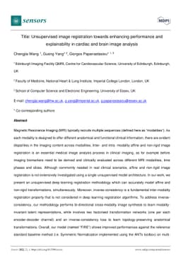 Unsupervised Image Registration Towards Enhancing Performance and
  Explainability in Cardiac And Brain Image Analysis