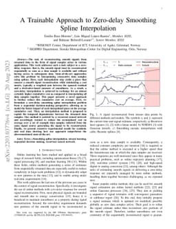 A Trainable Approach to Zero-delay Smoothing Spline Interpolation