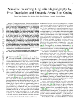 Semantic-Preserving Linguistic Steganography by Pivot Translation and
  Semantic-Aware Bins Coding