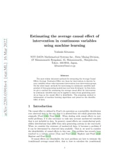 Estimating the average causal effect of intervention in continuous
  variables using machine learning