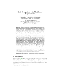 Gait Recognition with Mask-based Regularization