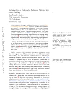 Introduction to Automatic Backward Filtering Forward Guiding