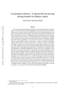 Localization Schemes: A Framework for Proving Mixing Bounds for Markov
  Chains