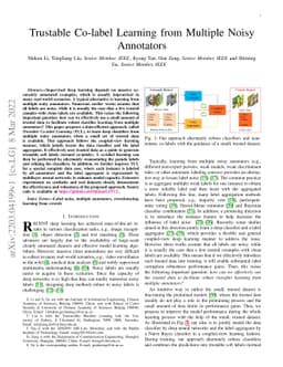 Trustable Co-label Learning from Multiple Noisy Annotators