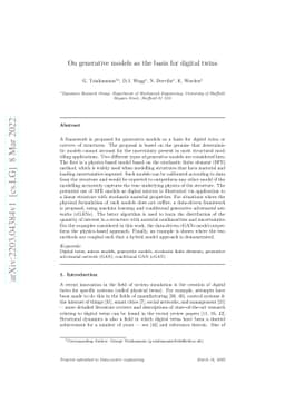 On generative models as the basis for digital twins