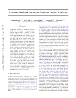 Structured Multi-task Learning for Molecular Property Prediction