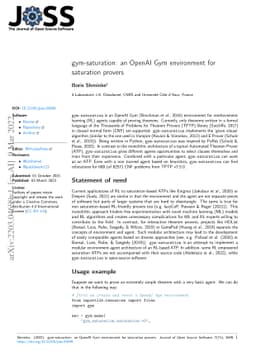 Gym-saturation: an OpenAI Gym environment for saturation provers